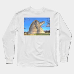 the Kelpies , Helix Park , Falkirk , Scotland Long Sleeve T-Shirt